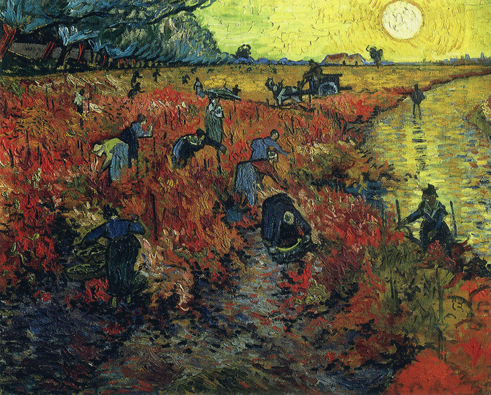 The Red Vineyards in Arles, 1888 (700x563, 282Kb)