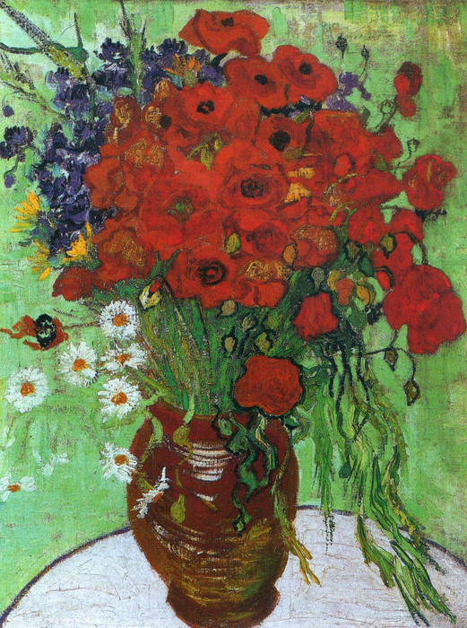 Red Poppies and Daisies, 1890 (521x700, 216Kb)