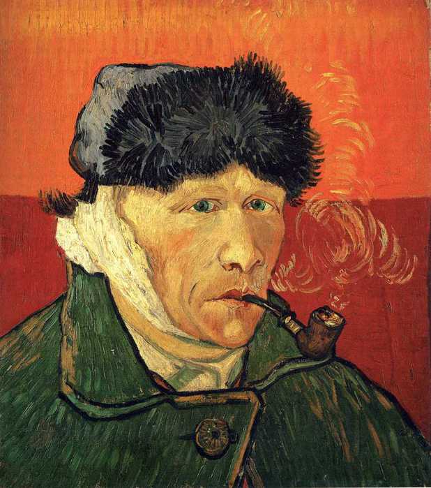 Self Portrait with Bandaged Ear and Pipe, 1889 (618x700, 54Kb)