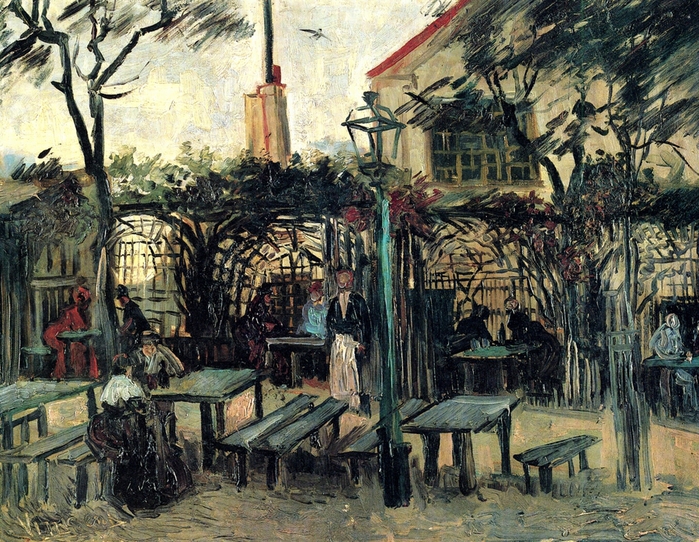 Terrace of a Cafe on Montmartre (La Guinguette), 1886 (700x542, 405Kb)
