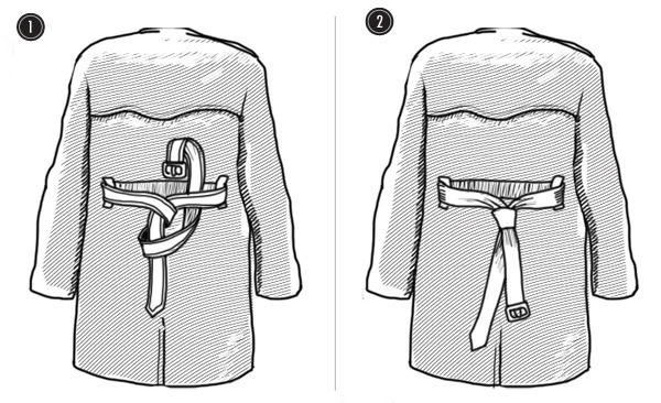 Как завязать пояс пальто