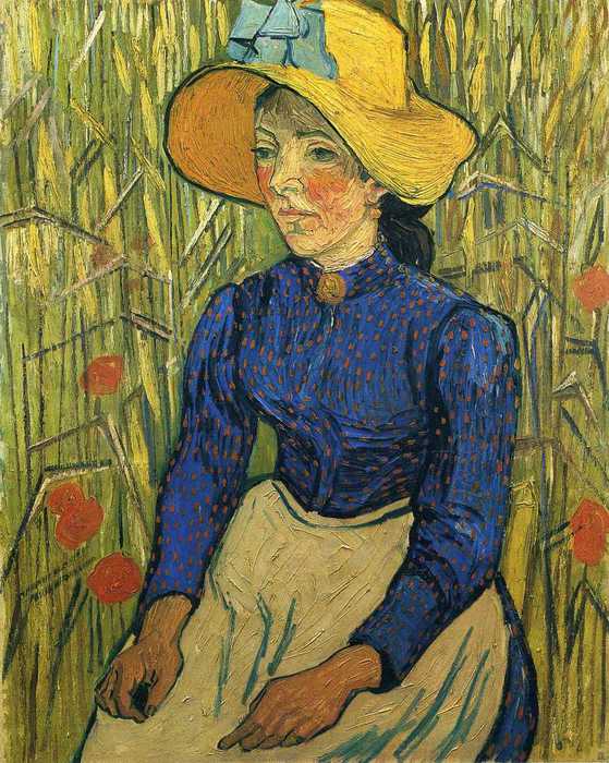 Peasant Girl with Yellow Straw Hat, 1890 (559x700, 72Kb)