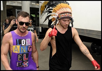 SYDNEY, AUSTRALIA - FEBRUARY 27: Shannon Leto and Jared Leto of 30 Seconds to Mars backstage at The Soundwave Music Festival at Olympic Park on 27th February 2011, in Sydney, Australia. (Photo by Martin Philbey/Redferns)