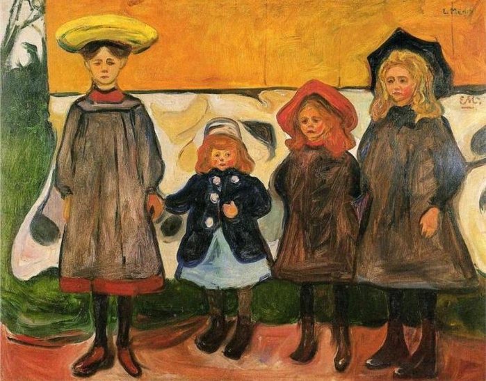 Четыре девочки в Arsgardstrand, 1903 (700x547, 318Kb)