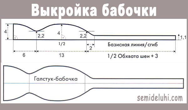 Галстук-бабочка из лент: 17 удивительных моделей - фото с выкройками