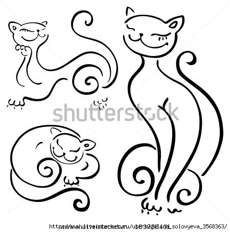 stock-vector-funny-cats-sketch-collections-vector-illustration-isolated-103938431 (450x455, 92Kb)
