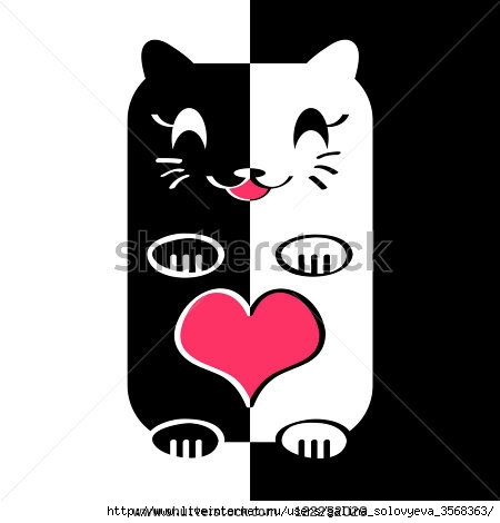 stock-vector-romantic-illustration-with-cute-little-kitty-122252029 (450x470, 51Kb)