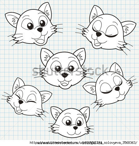 stock-vector-vector-doodle-cute-cat-face-collection-132802721 (450x470, 163Kb)