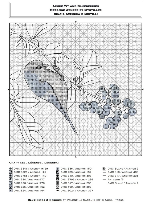 Blue Birds & Berries-Valentina Sardu-Ajisai Press 2013 1 (506x700, 248Kb)