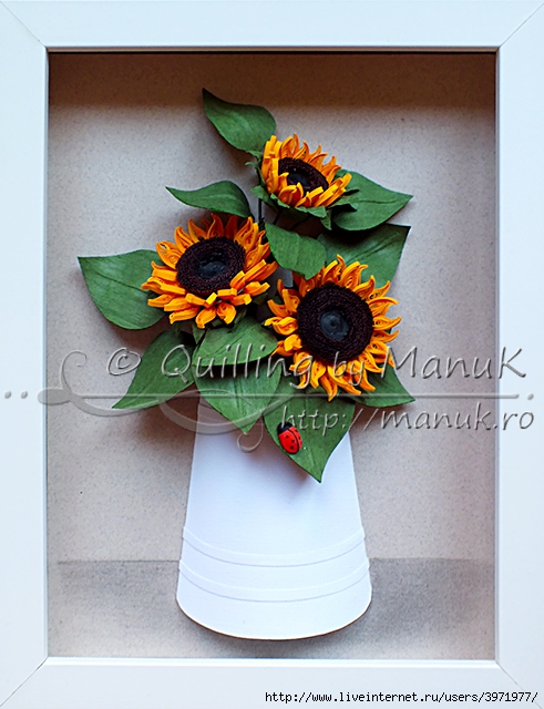 quilled-sunflowers-in-a-paper-vase-with-ladybug-in-shadowbox (491x640, 230Kb)