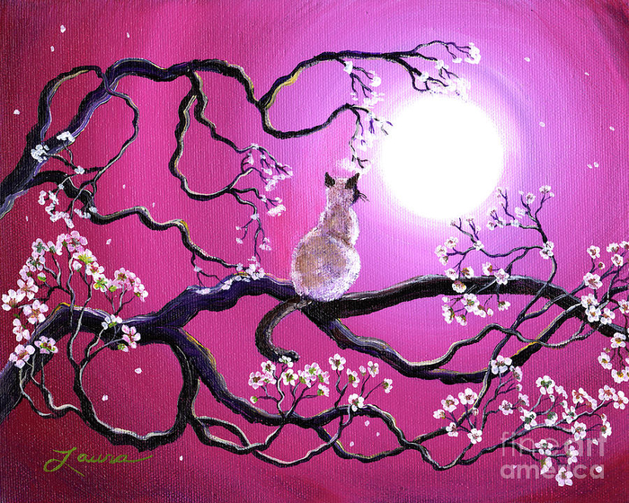 blossoms-in-fuchsia-moonlight-laura-iverson (700x560, 666Kb)