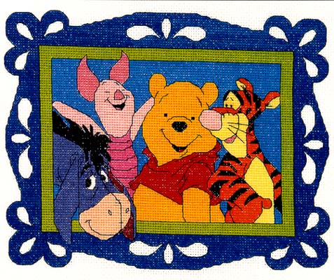 Pooh Friends Framed Portrait (477x400, 350Kb)