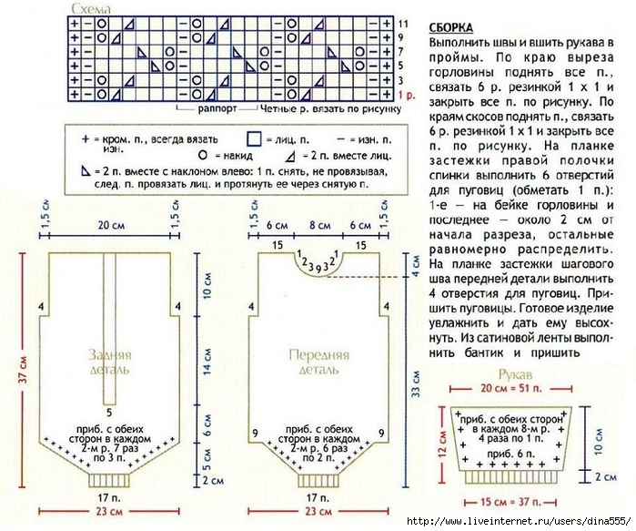 Боди вязаное для новорожденных описание и схема