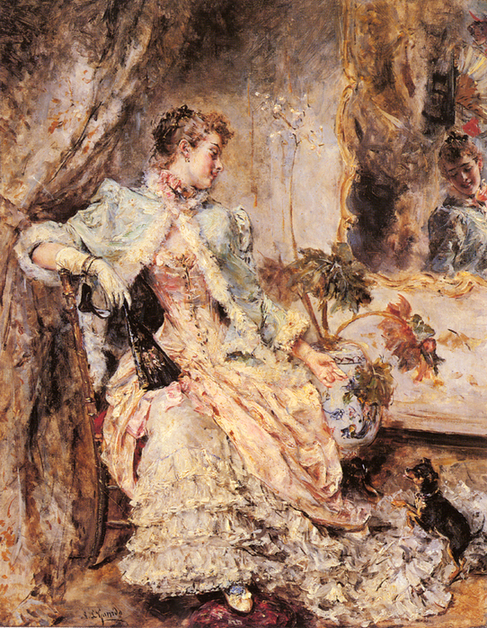 Garrido_Eduardo_Leon_An_Elegant_Lady_With_Her_Dog (542x698, 641Kb)