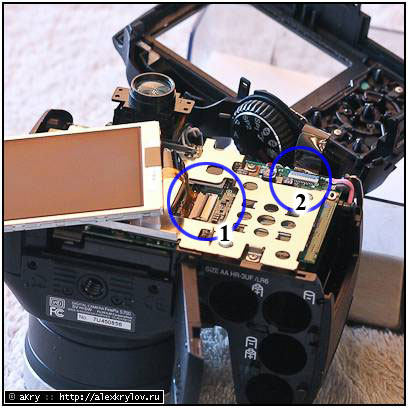 Fujifilm Finepix S700 disassembly and IR conversion — step 6