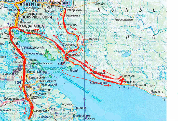 Кандалакша мурманская область карта