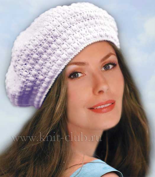 Модели для вязания женских шапок, шарфов и беретов спицами