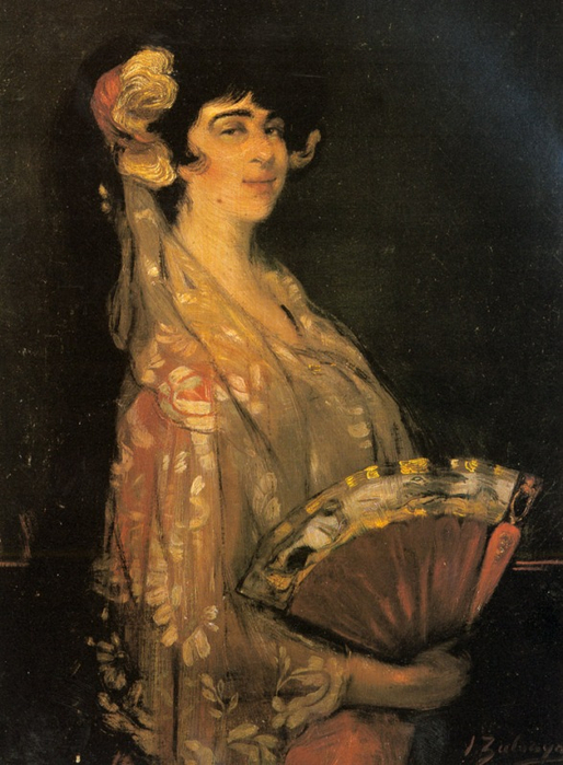 An-Elegant-Lady-Fanning-Herself (514x700, 361Kb)