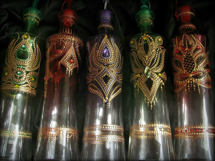 Информация о точечная роспись бутылок. Роспись бутылки акриловыми красками