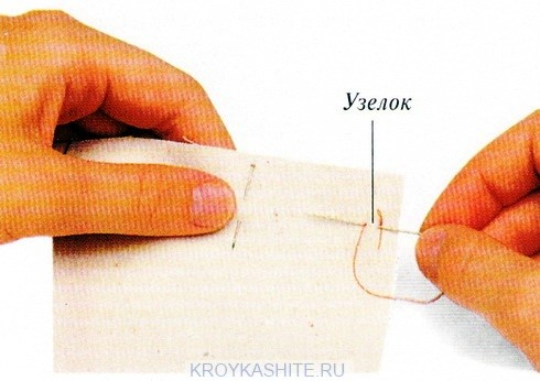 Как завязать узел нитки после. Как завязать нитку на иголке.