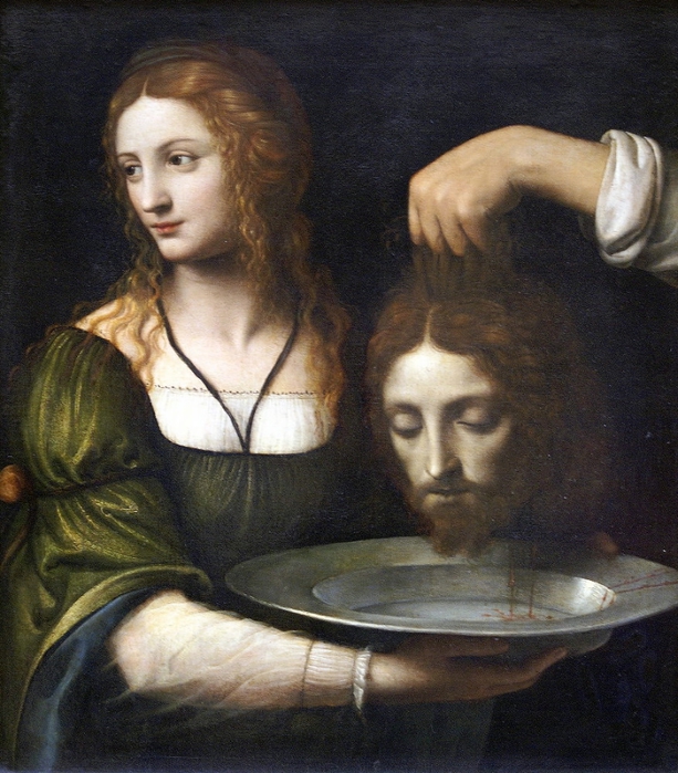 Salome with the Head of St. John the Baptist (1532) (62x55) (Paris, Louvre) (613x700, 332Kb)
