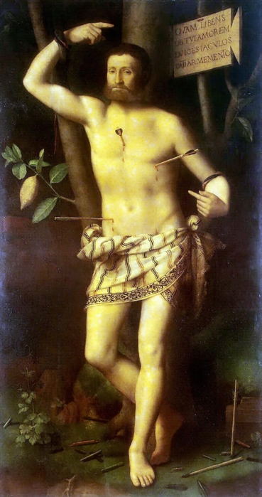 St. Sebastian (c.1526) (St. Petersburg, Hermitage) (369x700, 196Kb)
