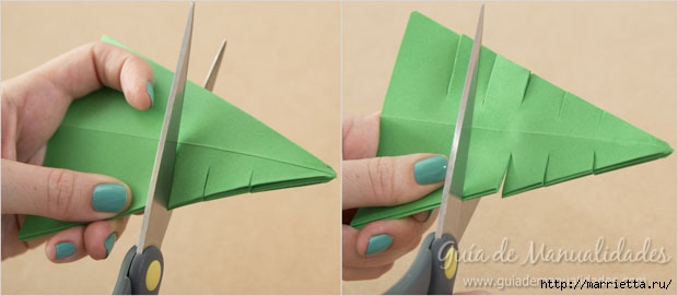 Новогодние елочки из бумаги в технике оригами (8) (620x271, 75Kb)