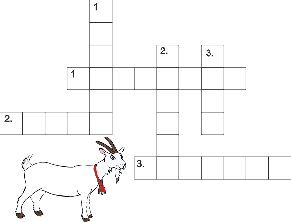 Поросенка 4 буквы сканворд. Коза кроссворд. Кроссворды для детей овцы и козы. Для кроссворда козел. Вопрос про козу для кроссворда.