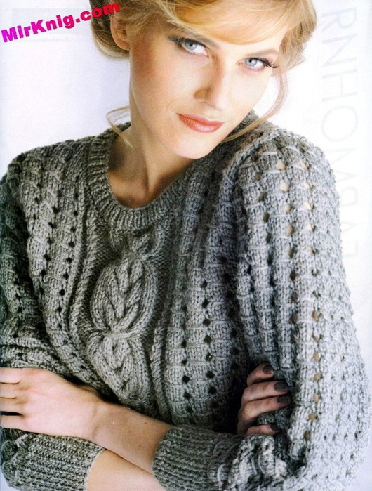 свитер ажурный (530x700, 401Kb)