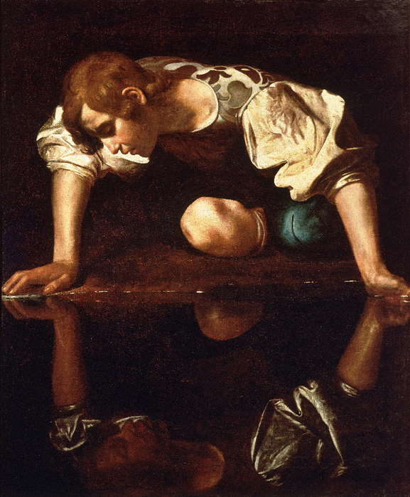 Narcissus Caravaggio (577x700, 607Kb)