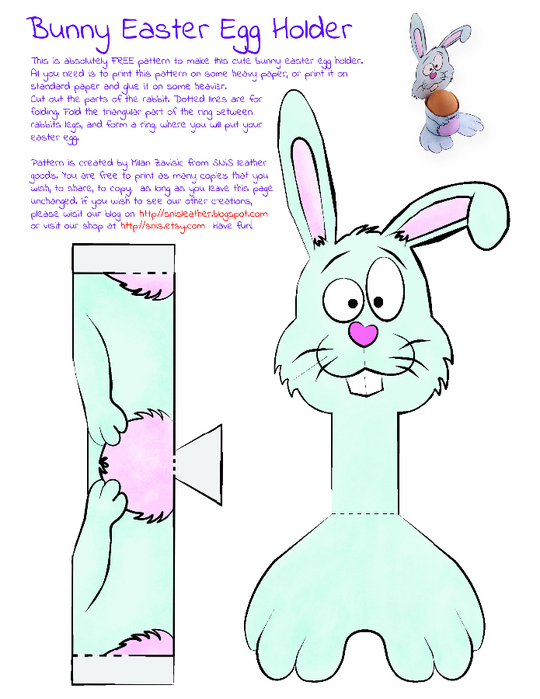 BunnyEasterEggHolderPattern (540x700, 276Kb)