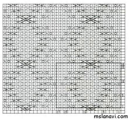  ельефный-узор-спицами-схема-117 (441x408, 142Kb)
