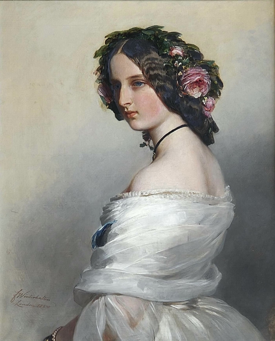 Леди Констанция Левесон-Гоуэр (1834-80), позднее герцогиня Вестминстер 1850 (565x700, 242Kb)