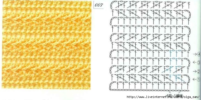 Ажурная резинка крючком схемы и описание
