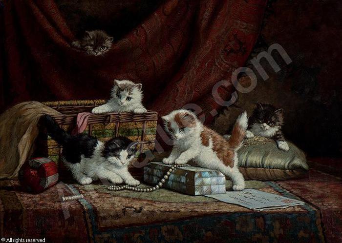 raaphorst-cornelis-1875-1954-n-vijf-speelse-kittens-2937377 (700x498, 55Kb)