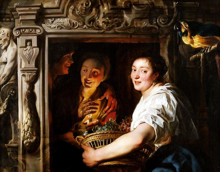 A-Maidservant-with-a-Basket-of-Fruit-and-Two-Lovers-by-Jacob-665Jordaens (700x548, 165Kb)