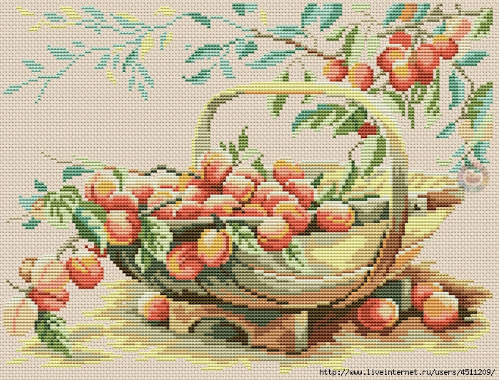 Basket with plums (700x532, 497Kb)