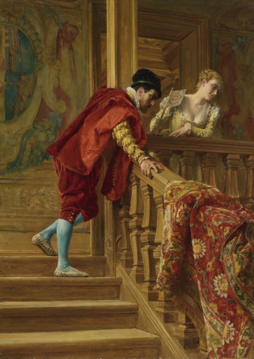 SUR L'ESCALIER (THE VENETIANS) m (496x700, 84Kb)