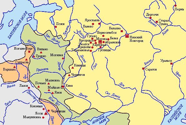 Карта российской империи при екатерине великой