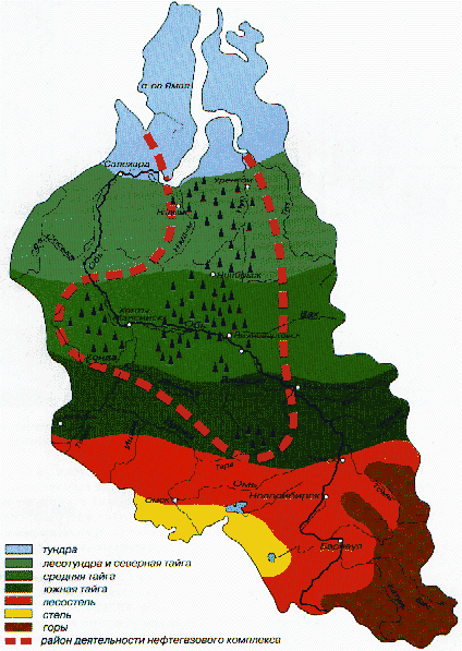 Карта растительности урала