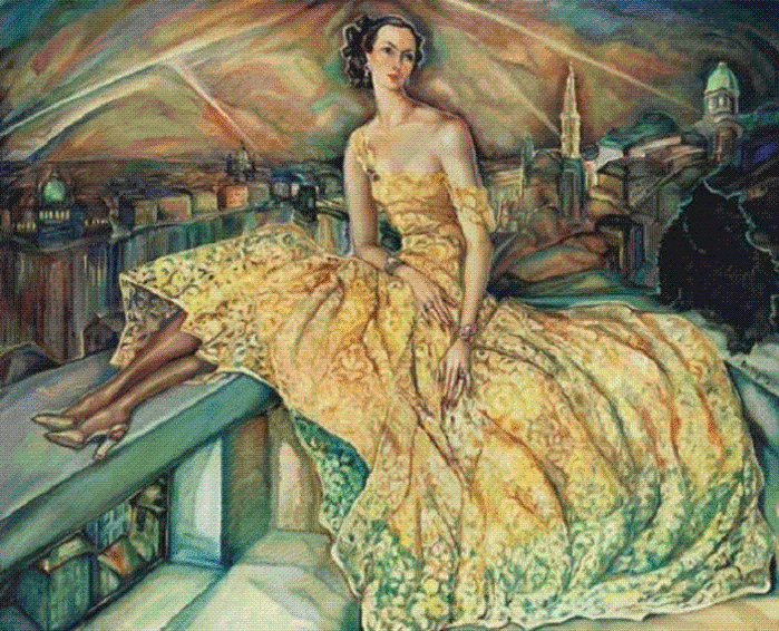Gyula Batthyány Portrait of an elegant woman1 (699x566, 359Kb)