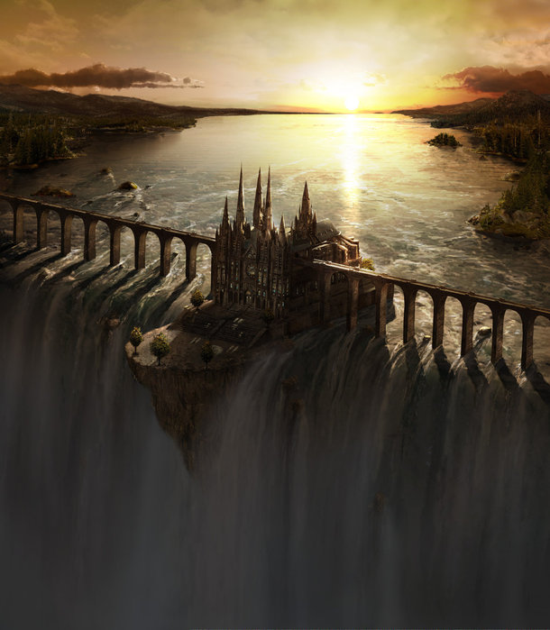 Waterfall_Castle_matte_art_by_fstarno (610x699, 77Kb)