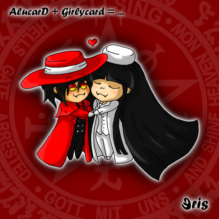 alucard and girlycard (hellsing and 1 more) drawn by banpai_akira