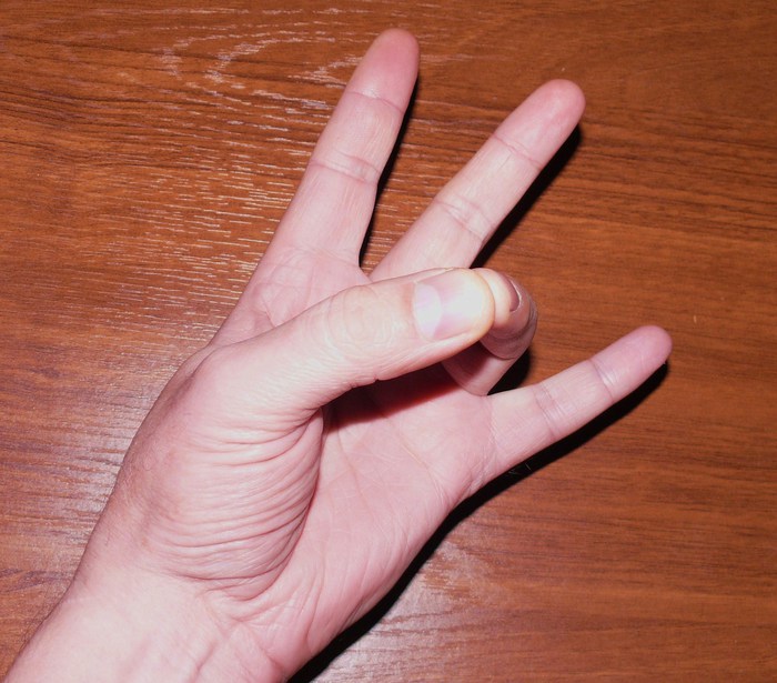 Средний палец на руке фото