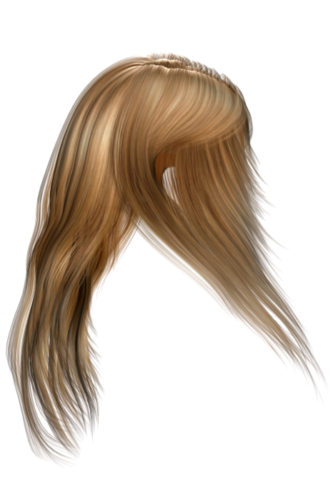 Локоны волос на прозрачном фоне для фотошопа