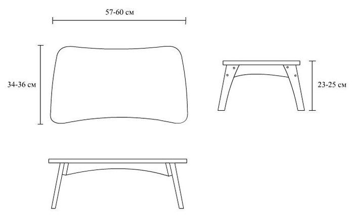 Столик для ноутбука своими руками чертежи