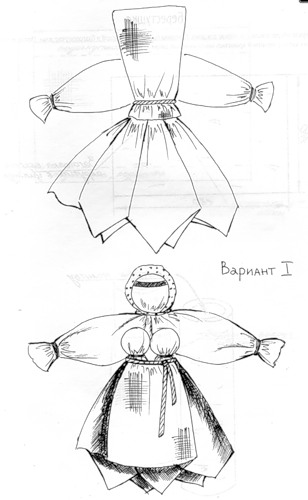 Кукла оберег рисовать