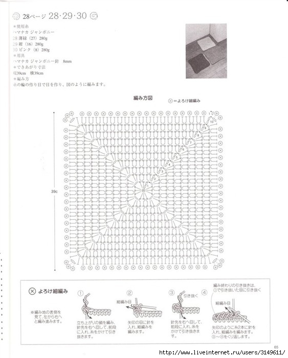 Сидушки для стульев крючком схемы с описанием круглые