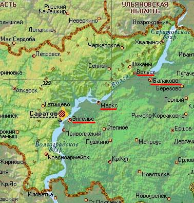 Карта вольска саратовской области