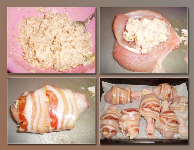 Куриная грудка завернутая в бекон в духовке рецепт с фото пошагово